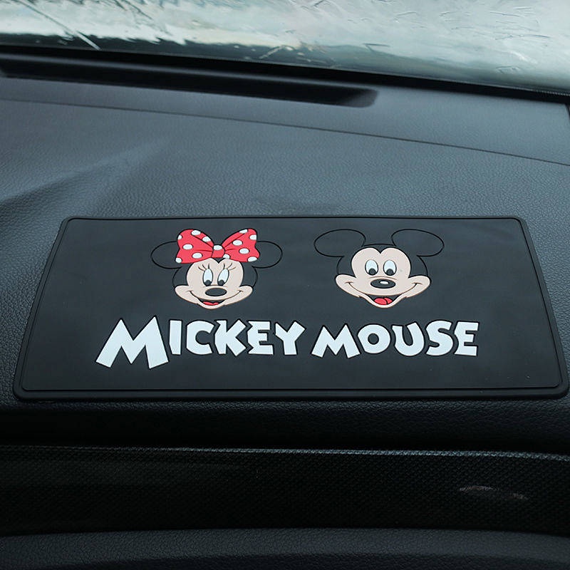 Car Cartoon Non-Slip Mat Car Large Vehicle-Mounted Mobile Phone Decoration High Temperature Resistant Center Console Instrument Panel Car Storage Pad 9EMF