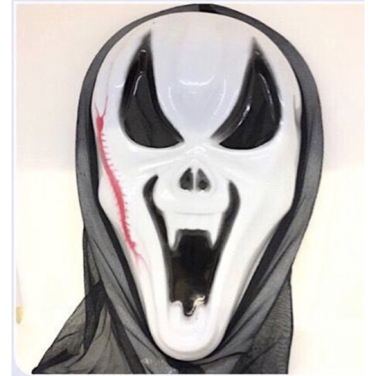 Sét 3 món Áo Choàng có nón và găng tay và mặt nạ hình Bộ Xương cho trẻ em và người lớn trang phục hóa trang HALLOWEEN