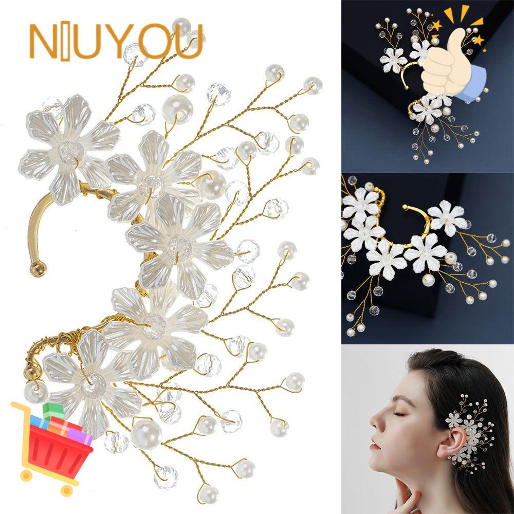 Khuyên Tai Cô Dâu NIUYOU|Phụ Kiện Trang Trí Đám Cưới Làm Thủ Công Xinh Xắn
