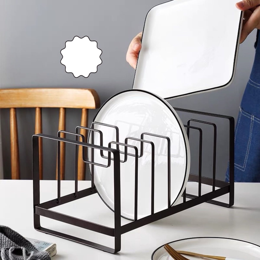 Giá Cài Vung Inox Sơn Tĩnh Điện, Giá Inox Để Bàn Nhà Bếp Siêu Tiện Lợi