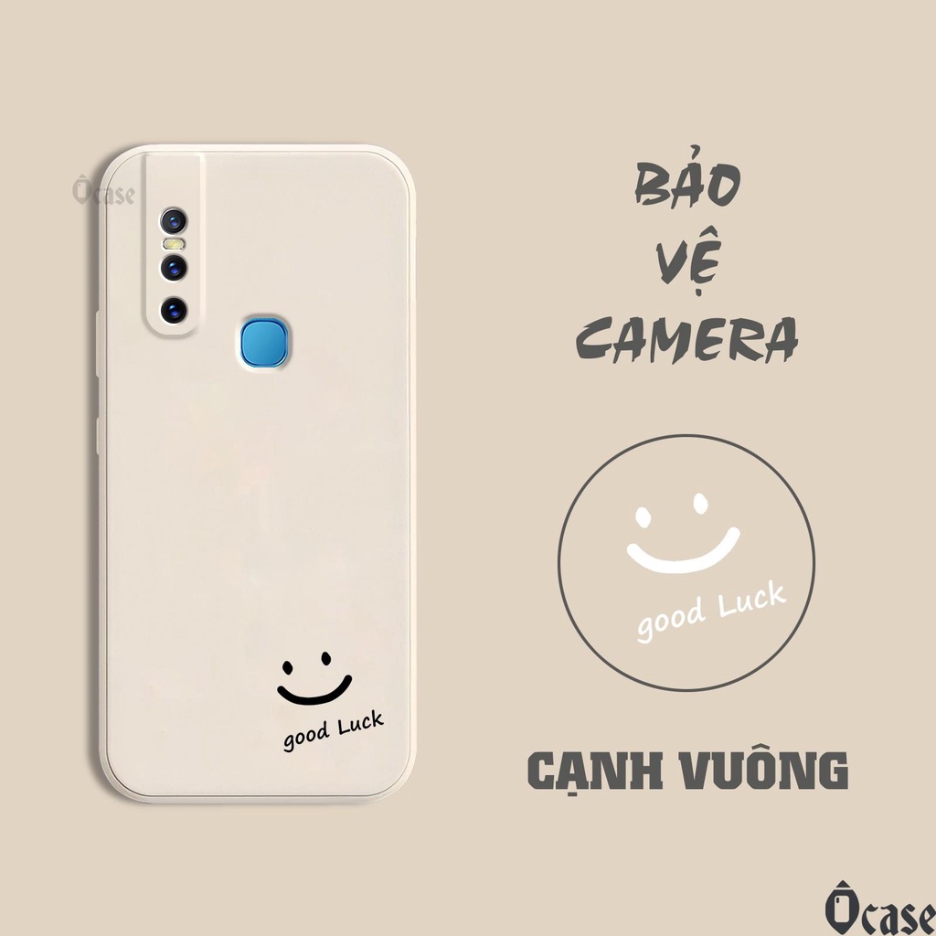 Ốp lưng Vivo V15 / V15 Pro in hình mặt cười may mắn cạnh viền vuông có bảo vệ camera