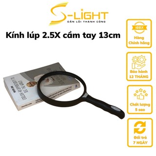 Kính lúp 2.5X cầm tay 13cm đọc sách, báo hình ảnh rõ nét