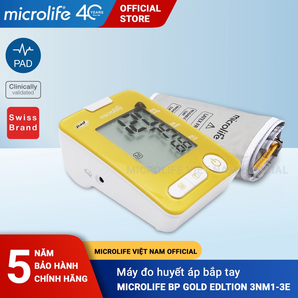 Máy đo huyết áp Microlife BP Gold Edition 3NM1-3E | Thương Hiệu Thụy Sĩ , Bảo Hành 5 Năm