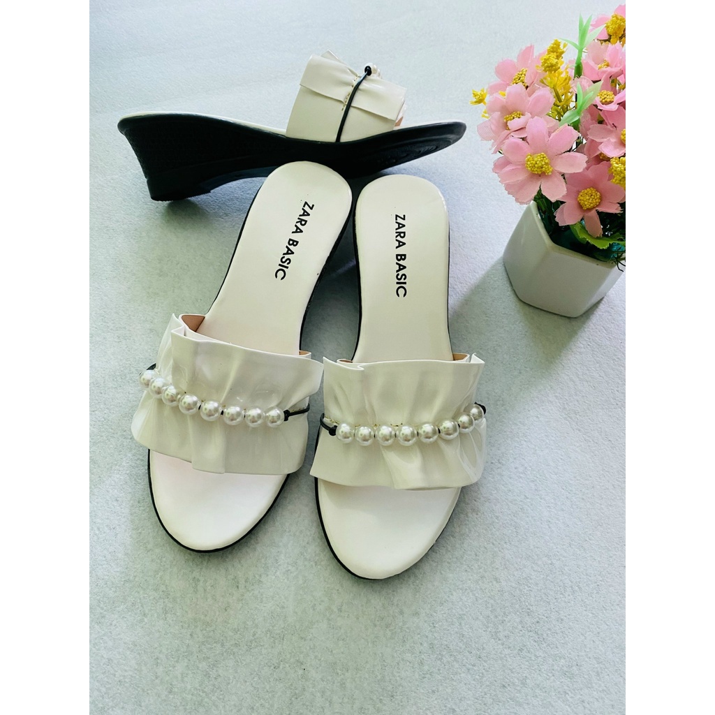 Dép nữ trung niên đẹp cao gót cho mẹ 5 phân Đ&T A4