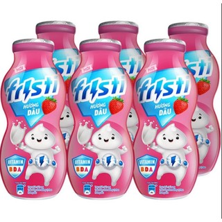 Lốc 6 chai sữa Fristi cam/dâu/nho/táo chai 80ml
