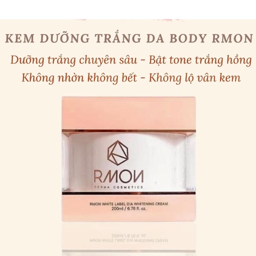 Kem Body, Kem Body Trắng Da Rmon bật tone làm da sáng đều màu trắng hồng tự nhiên, myphamhanhluan | BigBuy360 - bigbuy360.vn