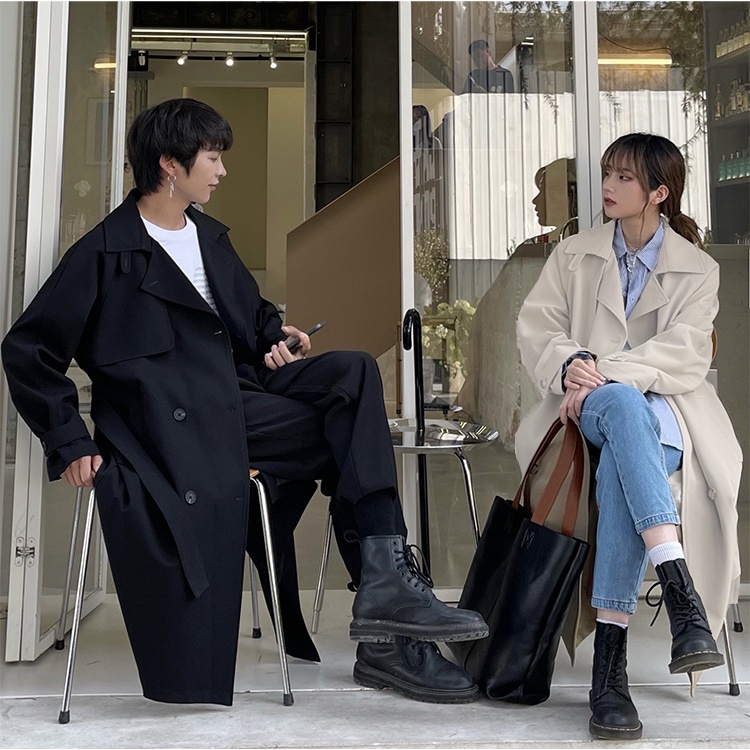 Áo Khoác Mangto Có Đai Dáng Dài Dành Cho Nam Chất Liệu Kaki Dạ Đẹp Và Cá Tính