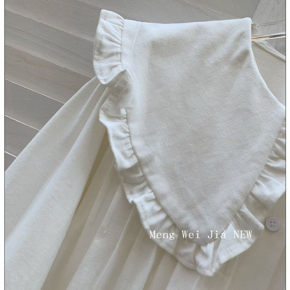 Đầm Sơ Mi Tay Phồng Cổ Búp Bê Màu Trơn Thời Trang Mùa Đông 2022