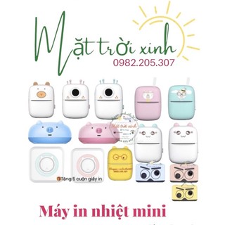 {hàng sẵn}Máy in nhiệt mini cầm tay 🎁tặng giấy in MẶT TRỜI XINH 0982205307 ☀️
