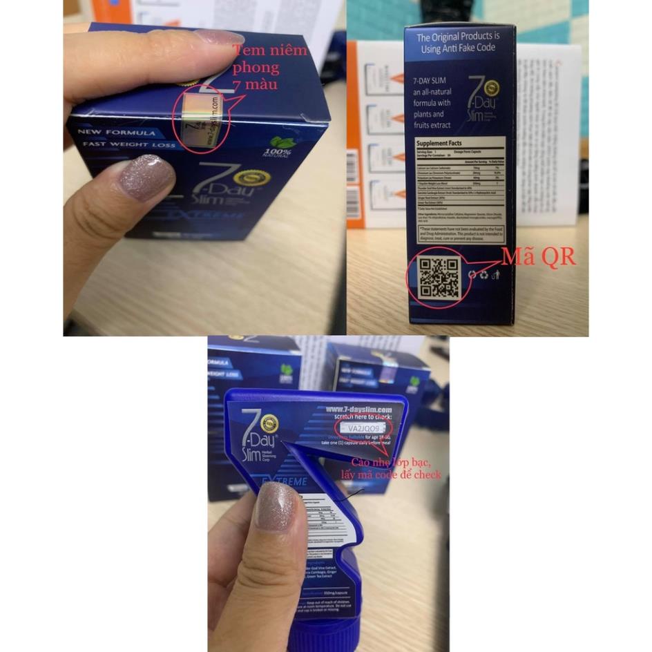 Viên Uống Giảm Cân-7 Day Slim  Nhập Khẩu Mỹ