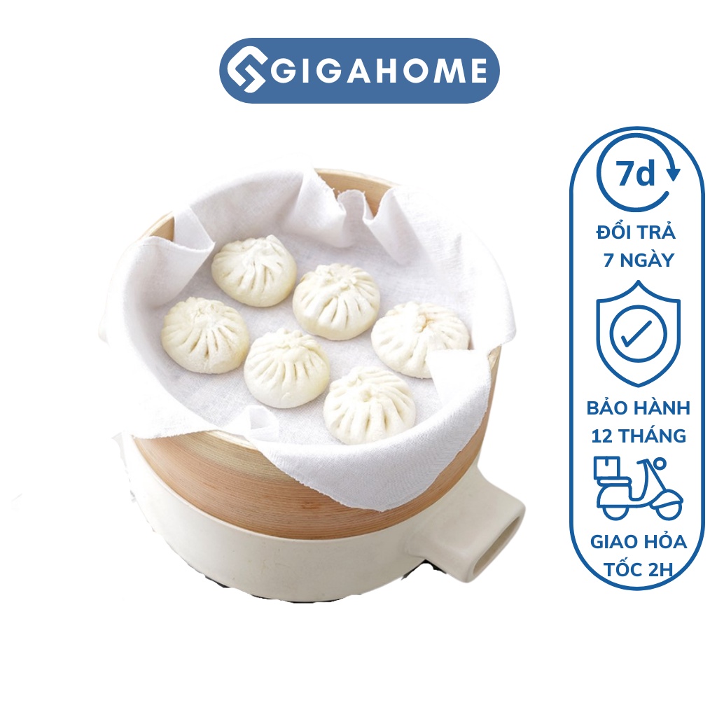 Khăn Vải Cotton Hấp Bánh Bao, Màn Thầu 32cm GIGAHOME Lau Chùi Kính Tiện Dụng 11090