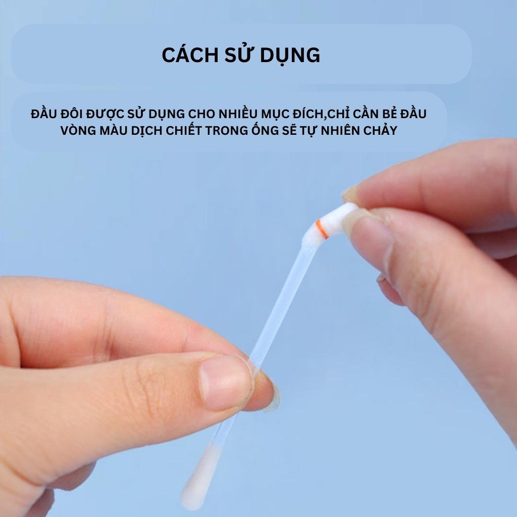 Bông tăm vệ sinh tai chó mèo,chứa tinh dầu bên trong IKIU làm sạch khử mùi hôi hộp 50 cái