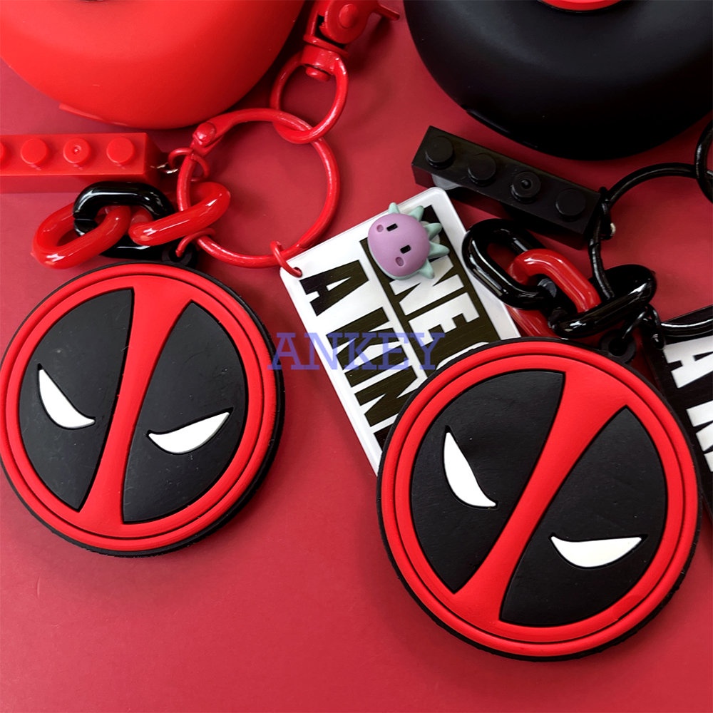 For Bose QuietComfort Ultra Earbuds Case Earphone Cover Black Deadpool Lovely Earbuds Waterproof Shockproof Soft Protective Headphone Cover Headset Skin with Hook
