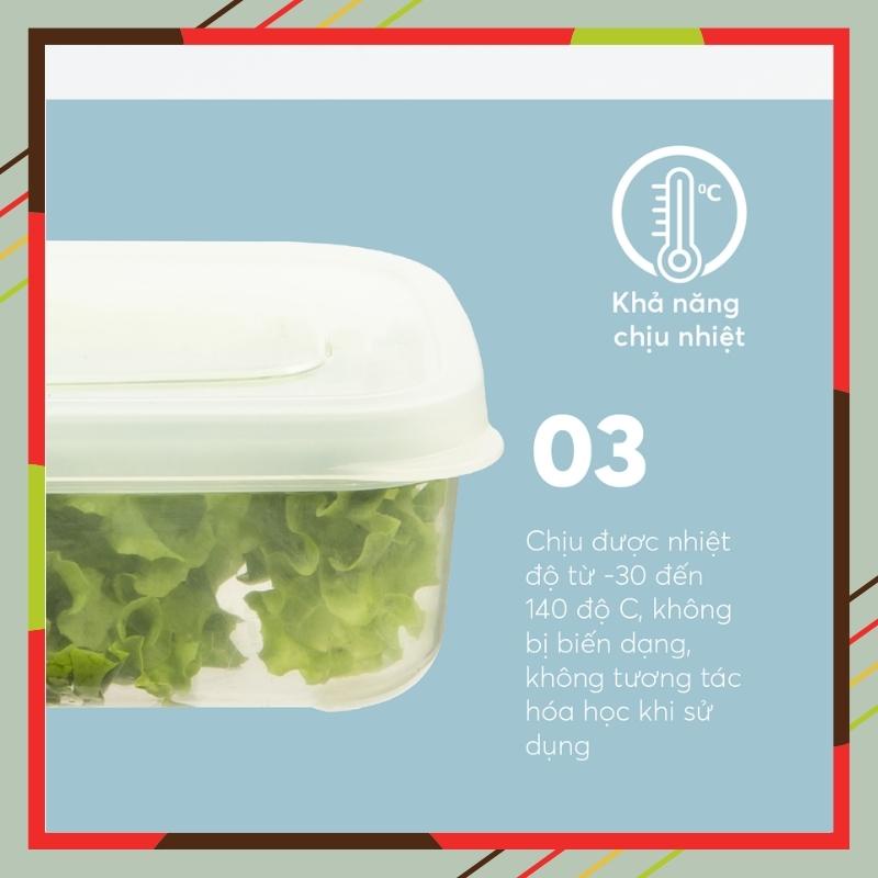 Hộp đựng thực phẩm BEHOMEMALL hộp tròn trong suốt có nắp đậy kín tiện dụng đủ kích thước