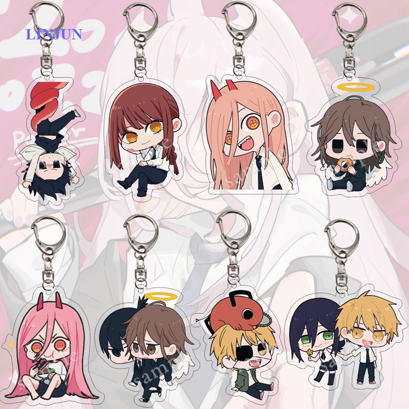 Móc Khóa Hình Nhân Vật Anime Chainsaw Man Pochita Power Makima Angel Hayakawa Aki 6cm