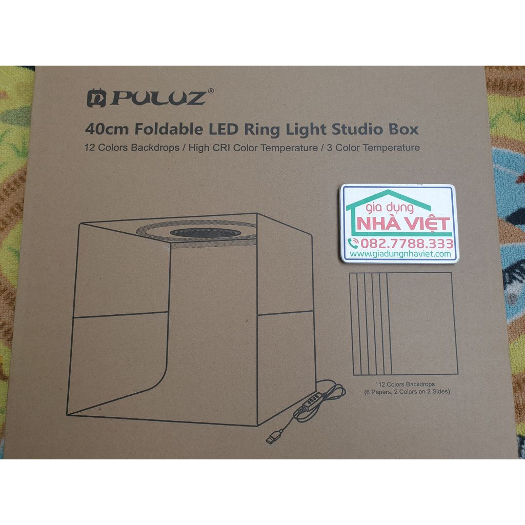 Hộp chụp sản phẩm PULUZ Studio tích hợp đèn LED nhiều màu sắc