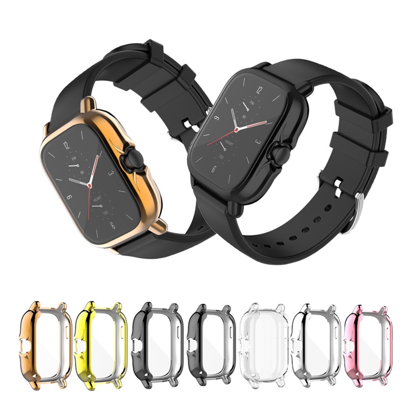Vỏ Bảo Vệ Toàn Diện Cho Amazfit GTS 2 Mạ TPU Bảo Vệ Cho Xiaomi Huami Amazfit GTS2 Smartwatch Khung V