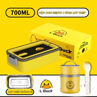 Hộp cơm giữ nhiệt 1 tầng ruột inox 304 - hộp cơm văn phòng