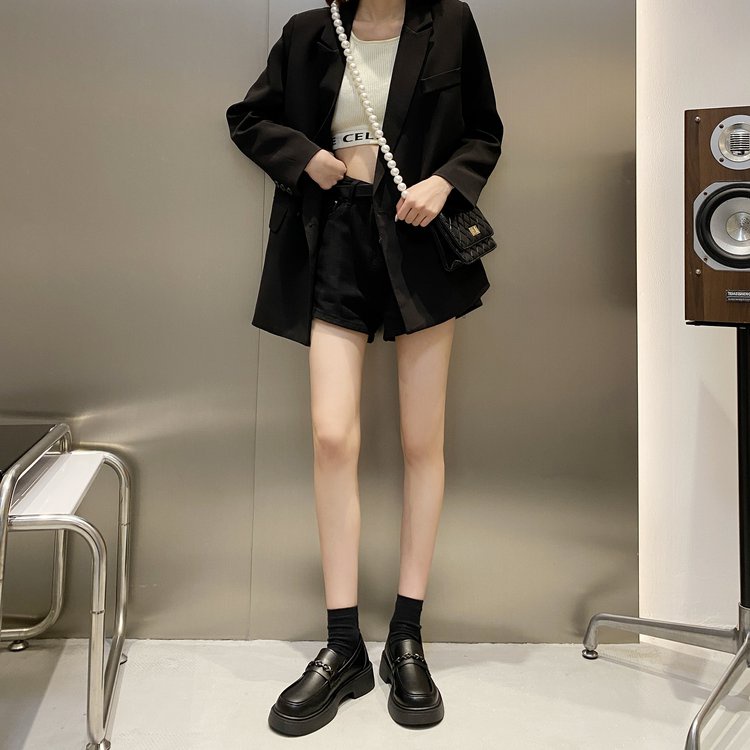 Giày Lười Mũi Tròn Màu Trơn Thoải Mái Hợp Thời Trang