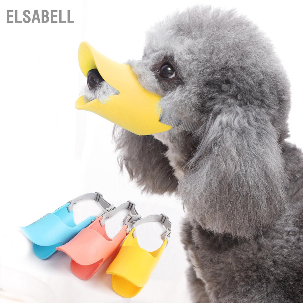Elsabell Miếng Dán Miệng Chó Chống Biteproof Thoải Mái Vịt Hình Mõm Cho Huấn Luyện