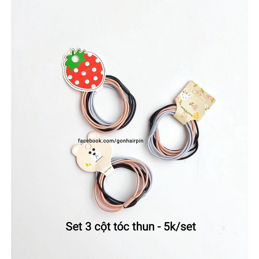 Set 3 cột tóc thun