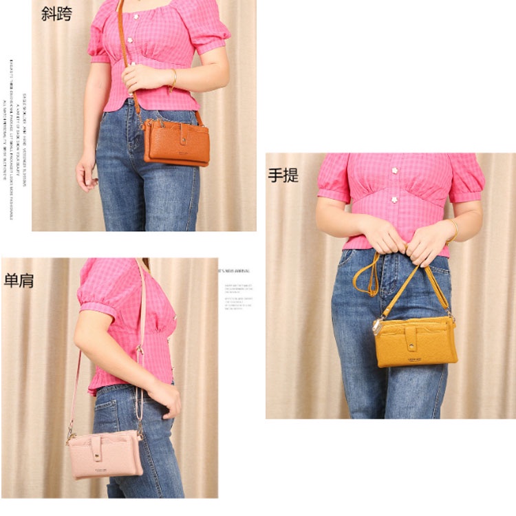 Túi Đeo Vai Nhỏ Đựng Điện Thoại 3 Ngăn Đa Năng Có Thể Tháo Rời Dành Cho Nữ