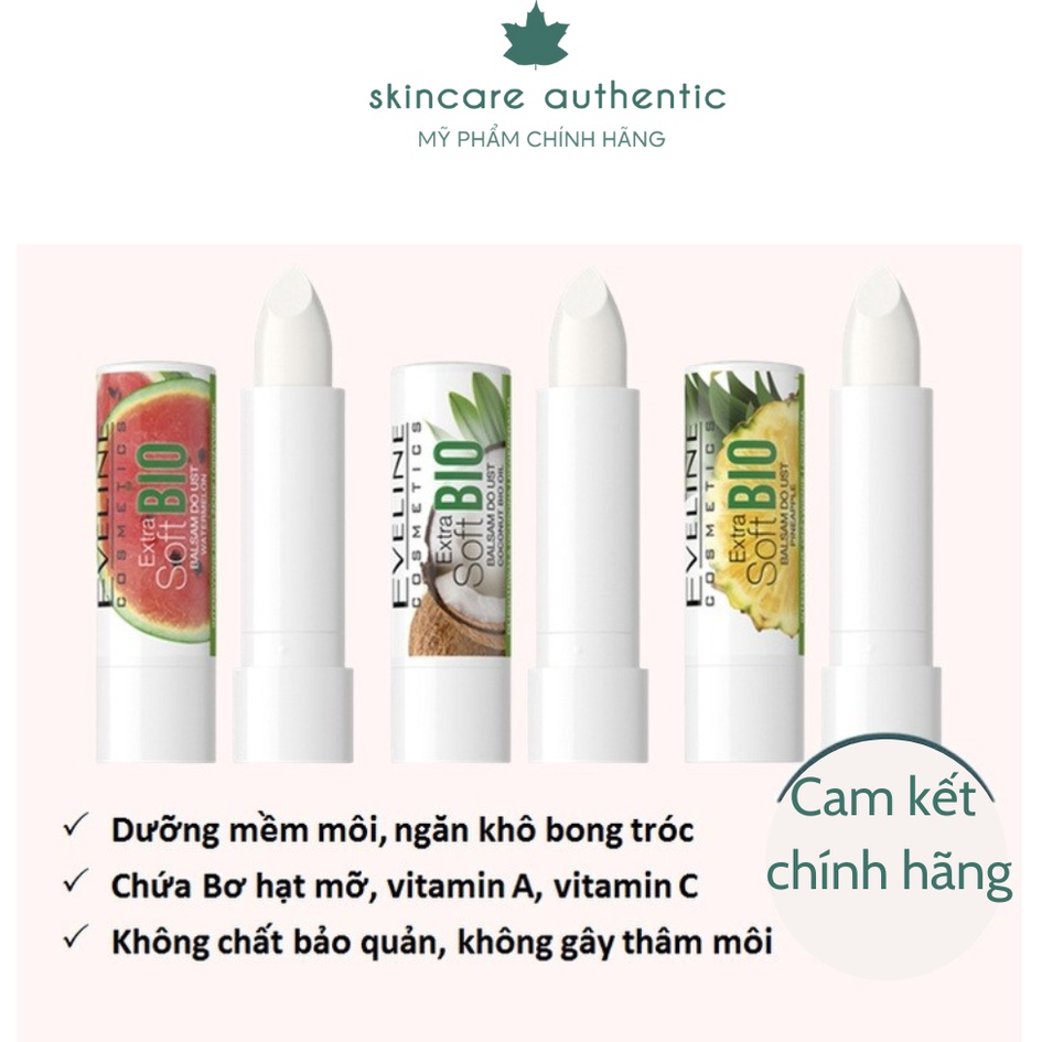 Son Dưỡng Môi Eveline Extra Soft Bio Hương Trái Cây 4g