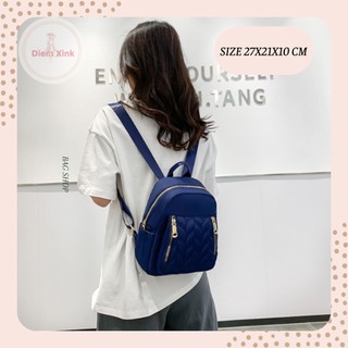 Diễm store - balo nữ đẹp balo mini size 27 cm vải canvas chống thấm nhẹ phong cách thời trang hàn quốc nhiều ngăn đi học