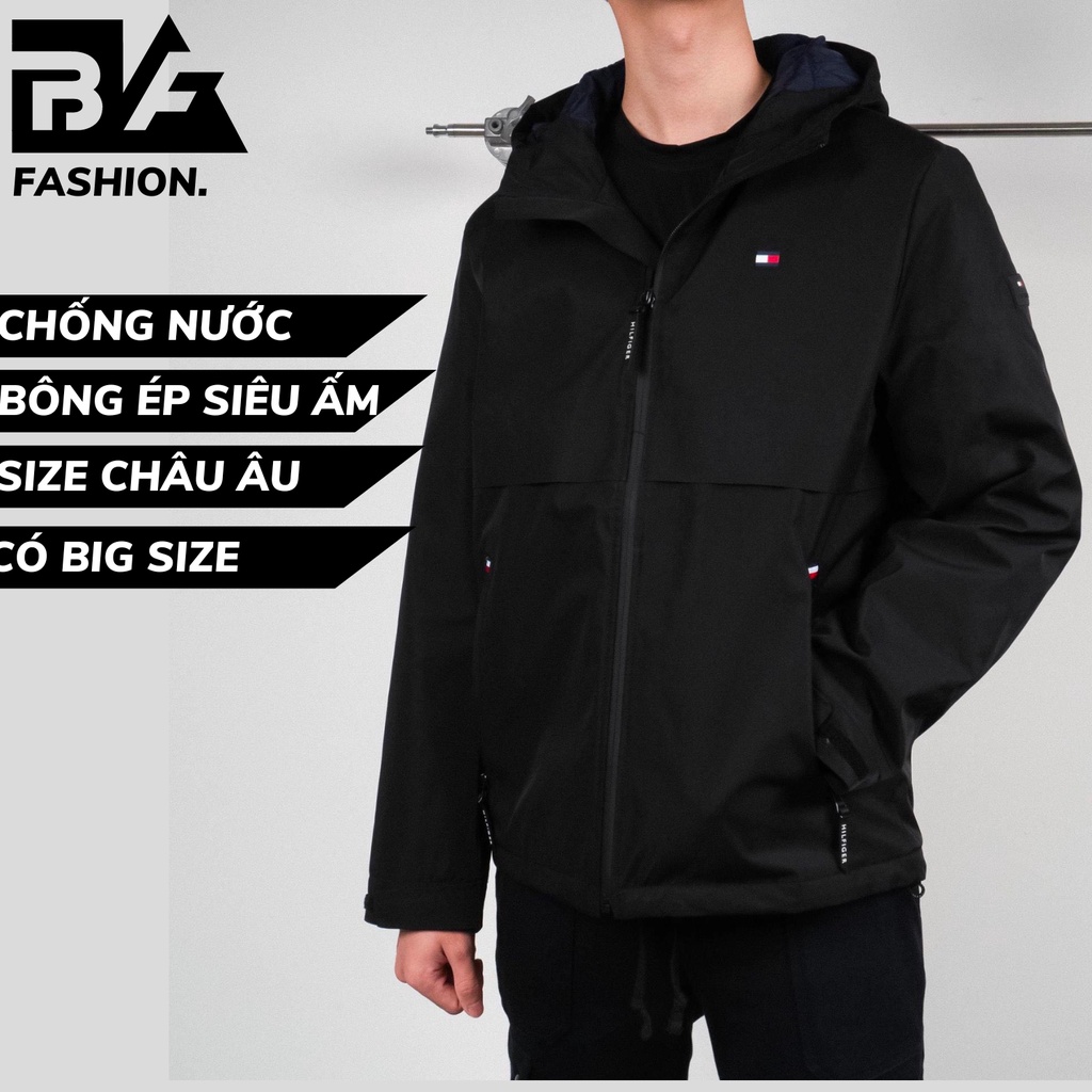 Áo khoác nam chống nước Tommy Helfiger, áo đại hàn chất liệu bông ép, hàng chính hãng có Big size - Befendy