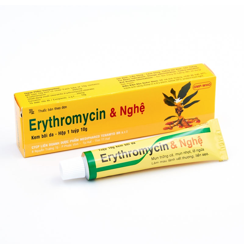 Kem bôi ngoài da Ery & nghệ Nam Hà 10g- ngừa mụn, liền da.