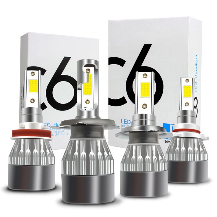Đèn pha LED C6 H4 H7 H11 9012 9004 chất lượng cao chuyên dụng cho xe hơi