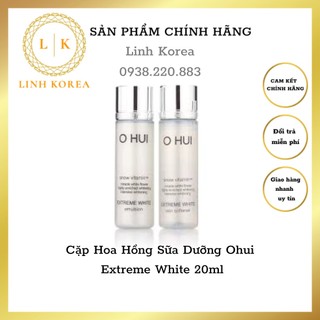 Cặp Hoa Hồng Sữa Dưỡng Ohui Extreme White 20ml-Linh Korea