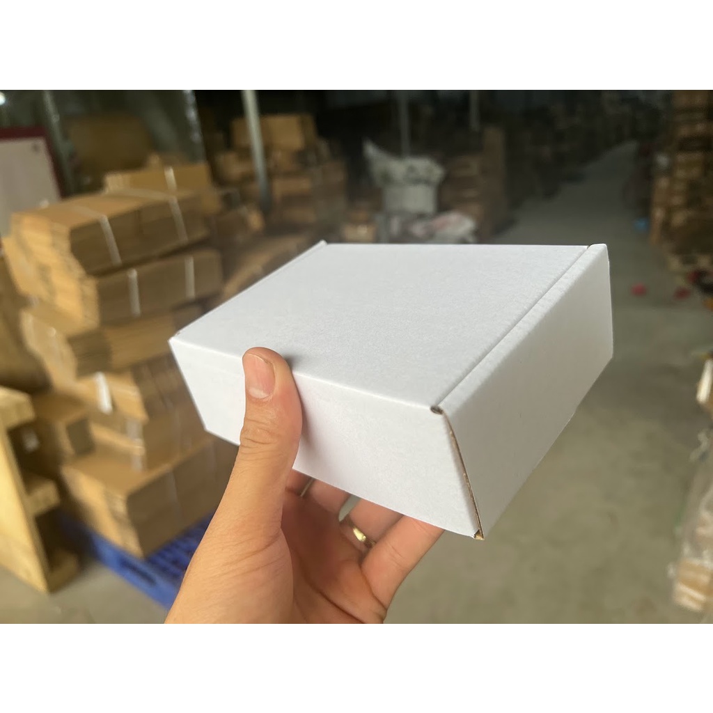 Hộp carton nắp gài đóng gói hàng COD 15x10x5 cm bộ 100 cái, sản xuất bởi SÀI GÒN CARTON