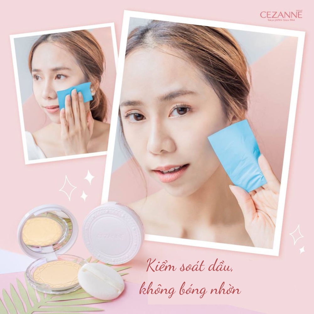 Phấn phủ kiềm dầu Cezanne UV Clear Face Powder Nhật Bản chống thấm nước SPF 28 PA+++ 10g