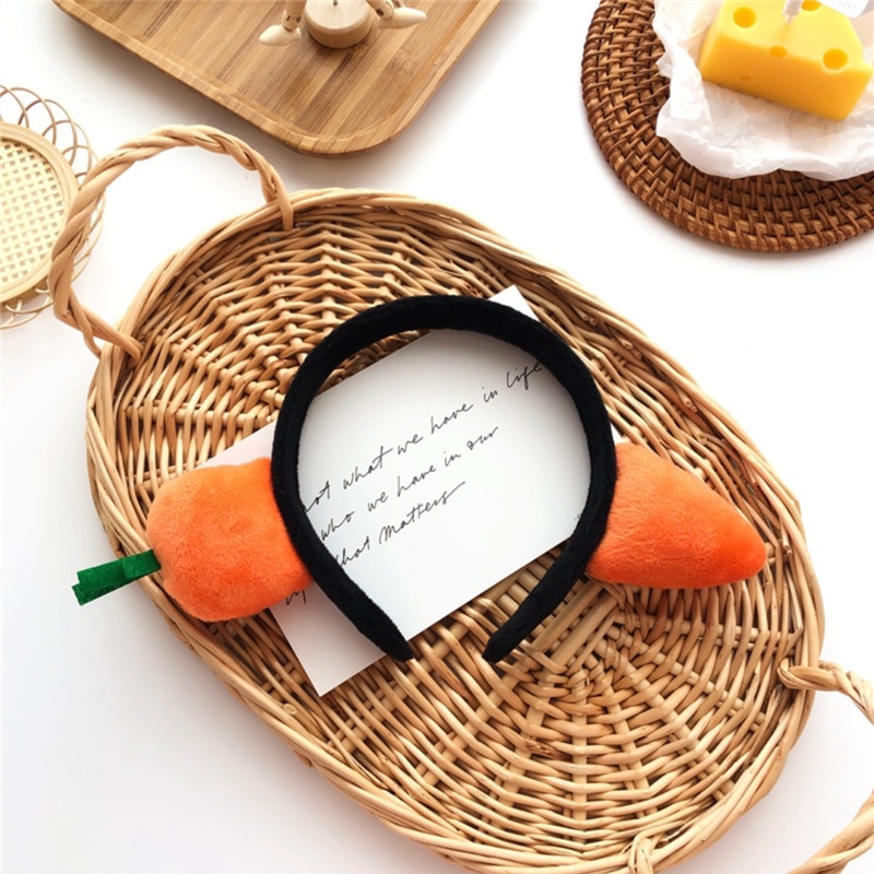 Băng Đô Cà Rốt / Cá Muối Hoạt Hình Nhồi Bông Đội Đầu Vui Nhộn