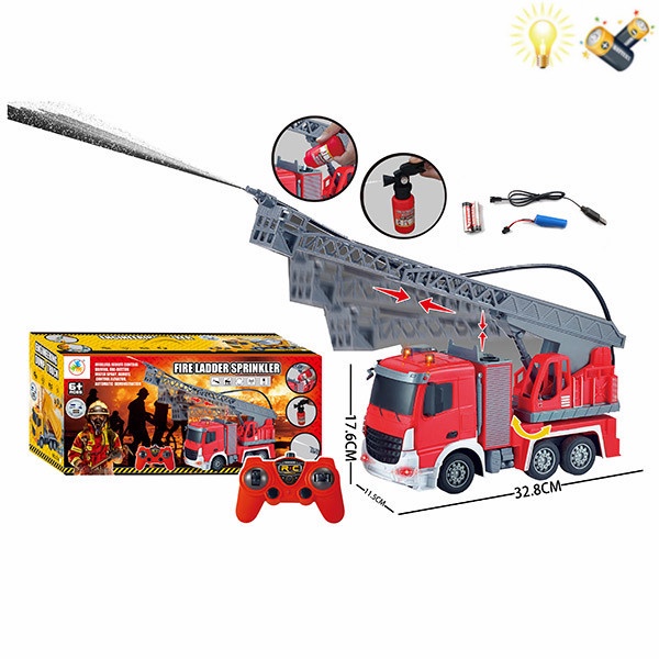Xe cứu hoả điều khiển từ xa xoay 6 chiều, có thể phun nước