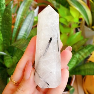 Trụ đá Black Tourmaline Quartz
