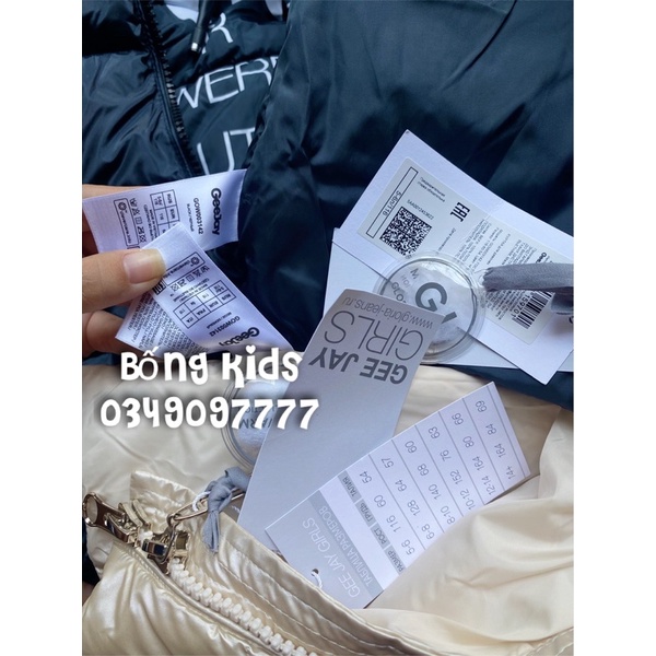 Áo Coat Phao Bé Gái Dáng Dài Chống Nước GJ