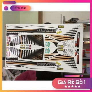 Tem rời honda wave blade 110 trắng đen