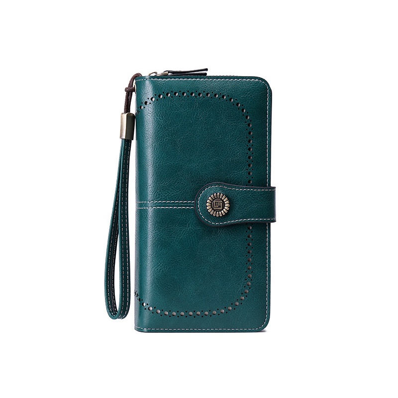 IELGY Ví Dài RFID Chống Trộm Phong Cách Cổ Điển Cho Nữ