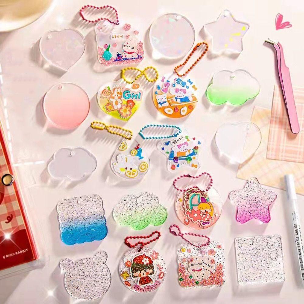 Bộ Thẻ Sticker Goo Kèm Móc Khóa Dùng Trang Trí Túi Xách / Album Ảnh Thủ Công DIY