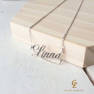 Dây chuyền bạc, mẫu chữ thiết kế trendy theo yêu cầu