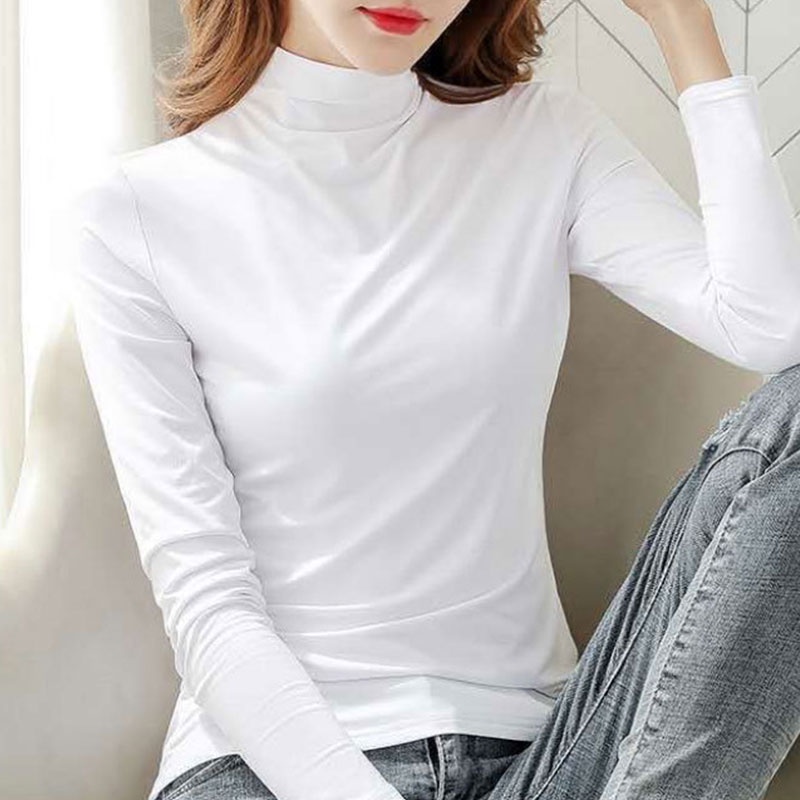 Aphrod Áo Thun Nữ Ngắn Tay Cổ Tròn Màu Trơn Thời Trang