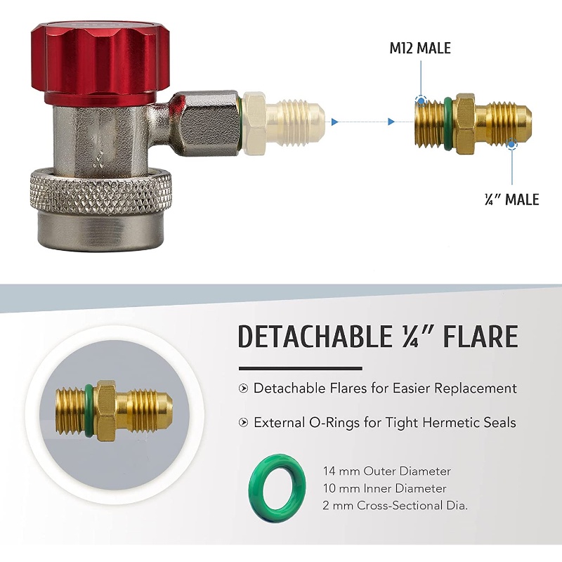 Bộ 2 Đầu Nối R134A Cho Máy Điều Hòa