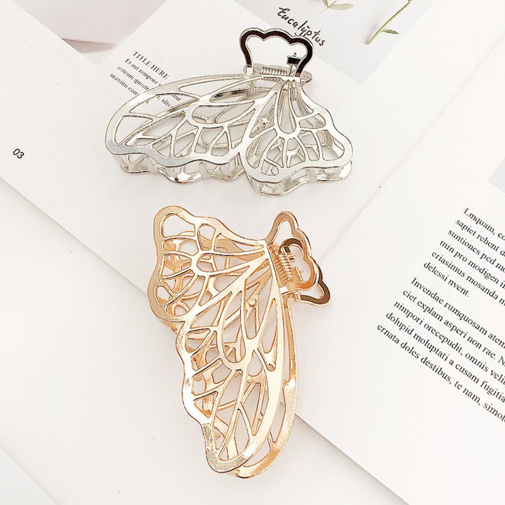 Kẹp Tóc Kim Loại Hình Bướm Màu Vàng Sang Trọng U9L3