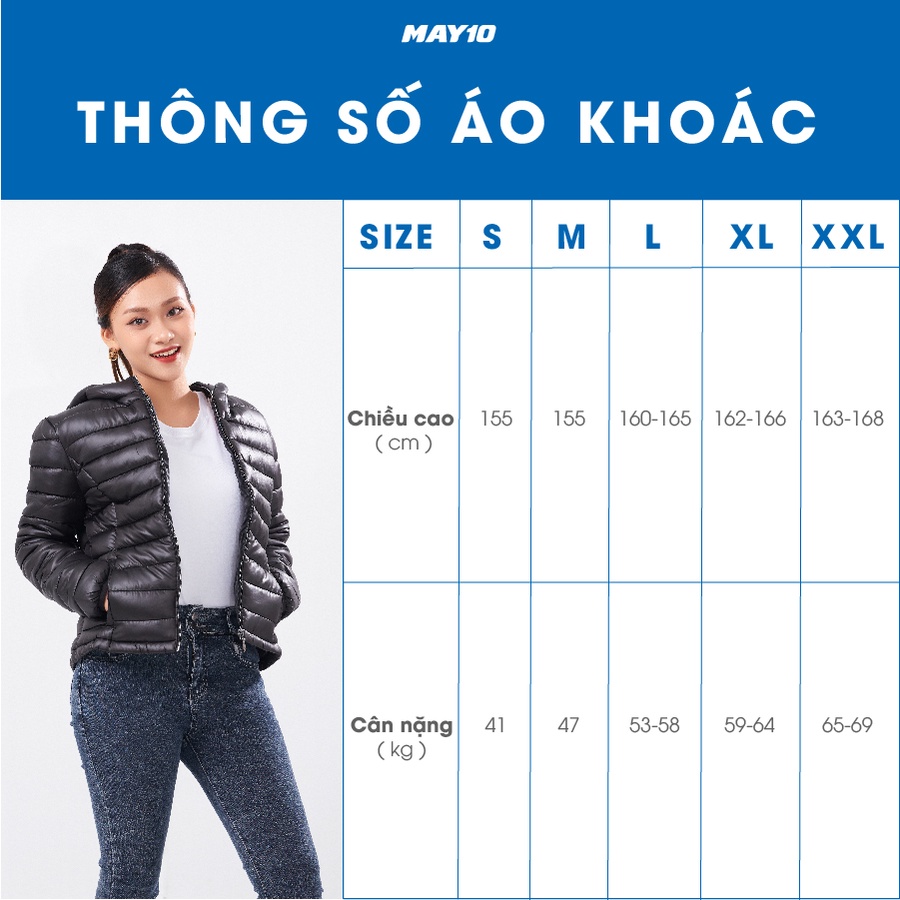 Áo khoác phao nữ May 10 mã 030221415XKTNU CHERRY