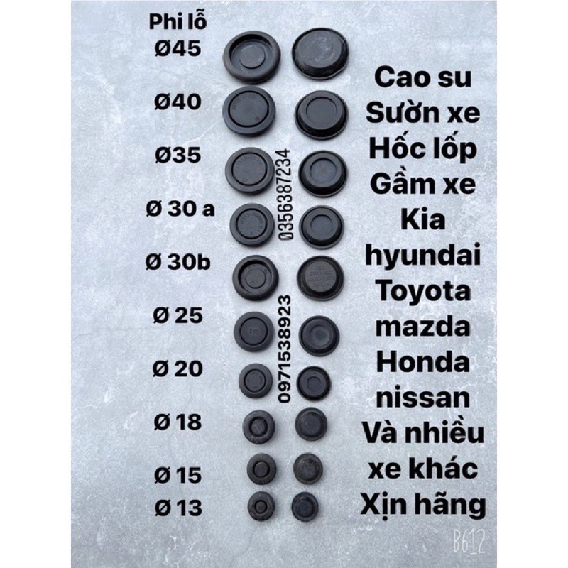 CAO SU SƯỜN XE HỐC LỐP KIA HYUNDAI TOYOTA MAZDA HONDA NISSAN DEAWOO và nhiều xe khác