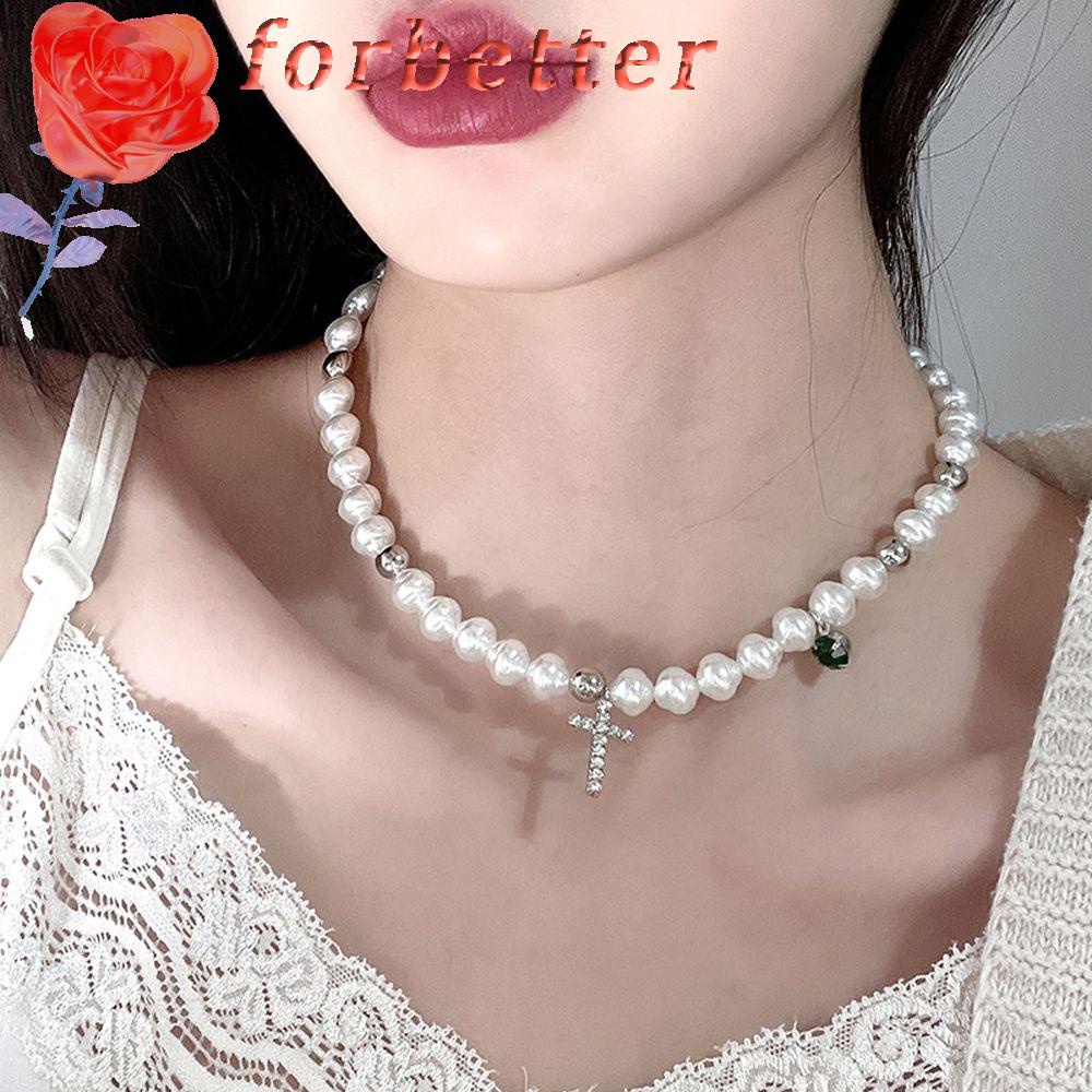 Vòng cổ choker đính ngọc trai nhân tạo nhiều màu phong cách Hàn Quốc thời trang thanh lịch cho nữ