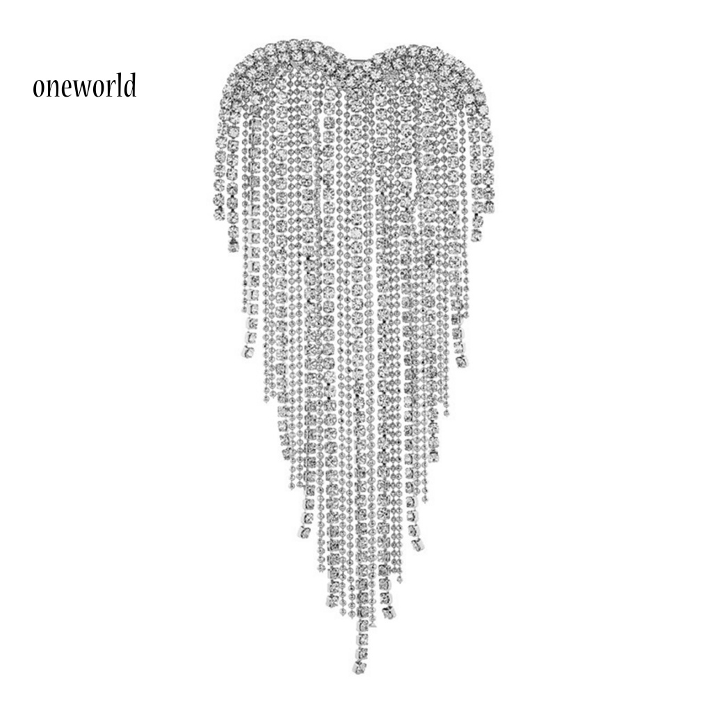 Ghim Cài Áo Đính Đá Phối Tua Rua Thời Trang Cho Nữ