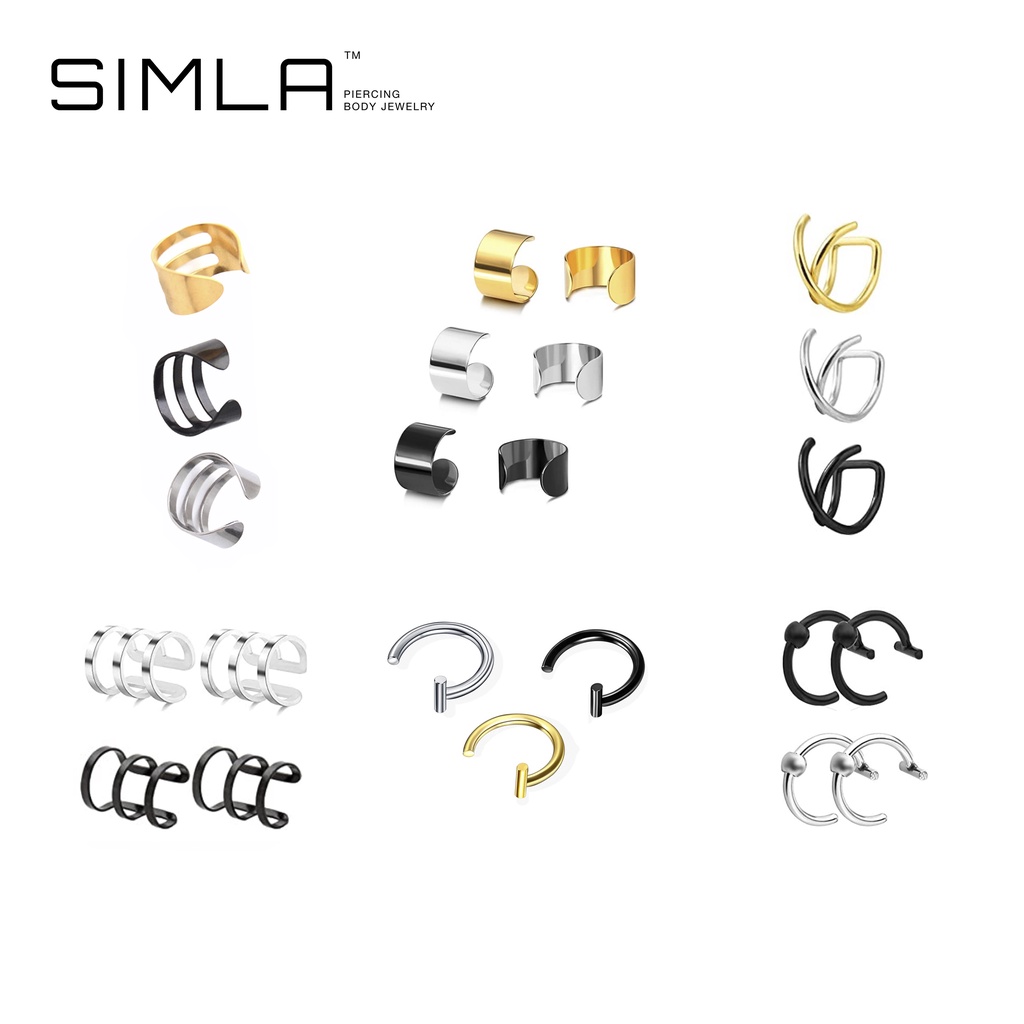 Khoen kẹp khuyên tai giả không cần xỏ lỗ thép không gỉ Simla ( Giá 1 chiếc ) - Simla Body Jewelry